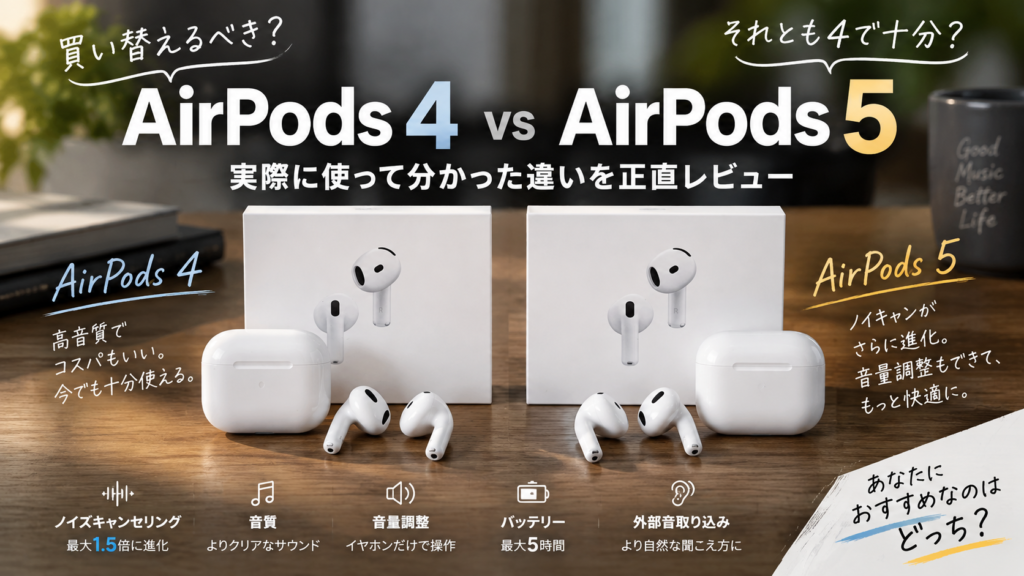 airpods4と5の違い